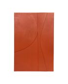 Minimaal terracotta verfbord met 3D-structuur - 60x90 cm