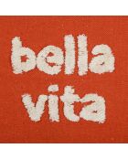 Toile en coton Bella Vita Palma corail/écrue - 60x70 cm