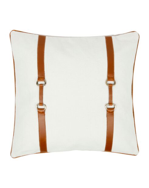 Housse de coussin en coton Haos blanche - 45x45 cm