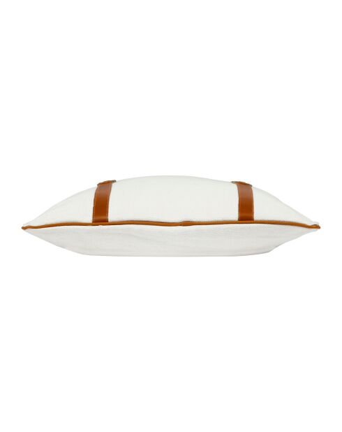 Housse de coussin en coton Haos blanche - 45x45 cm