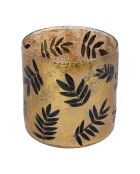 Portavelas Moringa dorado/negro - D15xH15 cm