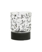 Portavelas negro Melusi - D10xH13 cm