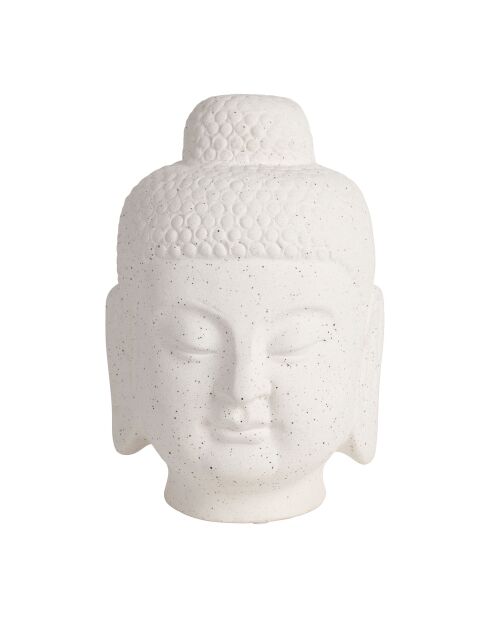 Déco Bouddha Lita blanc cassé moucheté - 23,5x24xH31,5 cm