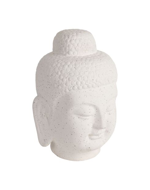 Déco Bouddha Lita blanc cassé moucheté - 23,5x24xH31,5 cm