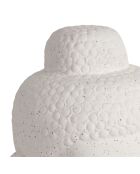 Déco Bouddha Lita blanc cassé moucheté - 23,5x24xH31,5 cm