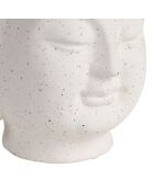 Déco Bouddha Lita blanc cassé moucheté - 23,5x24xH31,5 cm