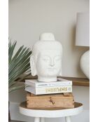 Déco Bouddha Lita blanc cassé moucheté - 23,5x24xH31,5 cm