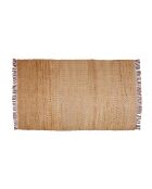 Tapis en coton Fimbria naturel - 180x120 cm