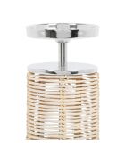 Bougeoir en aluminium Ales naturel/gris argenté - D13xH24 cm