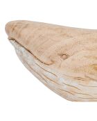 Déco baleine Cordel naturel/blanc - 53x9xH18,5 cm
