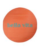 Tapis rond Palma corail - D120 cm