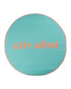 Tapis rond Palma corail - D120 cm