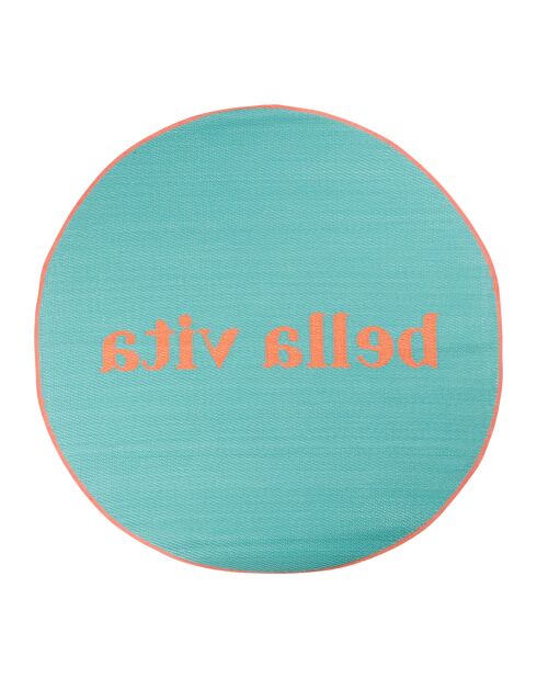 Tapis rond Palma corail - D120 cm