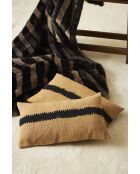 Kissenhülle Horizon aus Baumwolle beige/schwarz - 50x30 cm