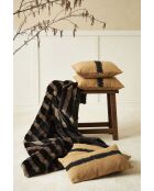 Kissenhülle Horizon aus Baumwolle beige/schwarz - 50x30 cm
