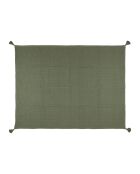 Beezz groene katoenen plaid - 170x130 cm