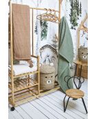 Beezz groene katoenen plaid - 170x130 cm