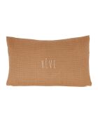 Beezz kussenhoes van taupe katoen met honingraat - 50x30 cm