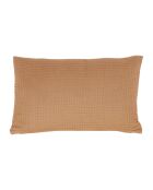 Beezz kussenhoes van taupe katoen met honingraat - 50x30 cm