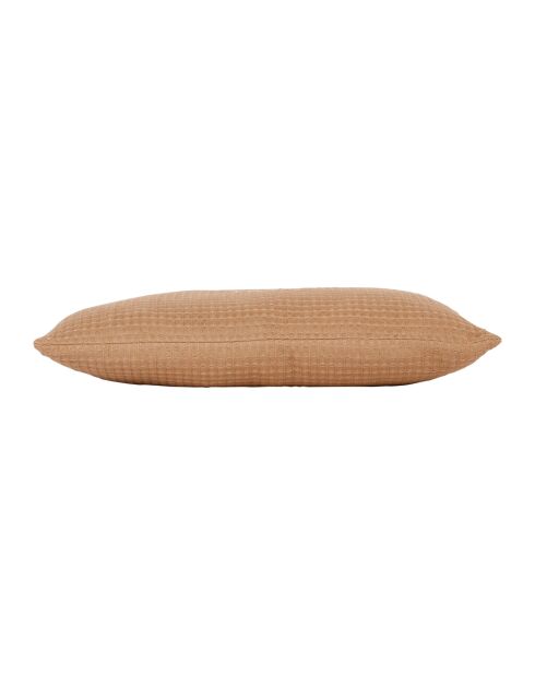 Beezz kussenhoes van taupe katoen met honingraat - 50x30 cm
