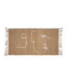 Tapis visage Arty naturel/blanc - 140x70 cm