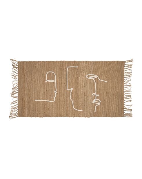 Tapis visage Arty naturel/blanc - 140x70 cm