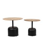 2 tables d'appoint Hervea naturelles/noires