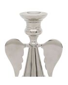 Zilvergrijze Angel aluminium kaarshouder - 15x6,5xH20,5 cm