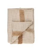 Decke aus getufteter Bio-Baumwolle Ecru/Terrakotta - 170x130 cm