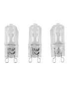 3 bombillas halógenas tipo cápsula Mini G9 blancas, 1 x 4 cm