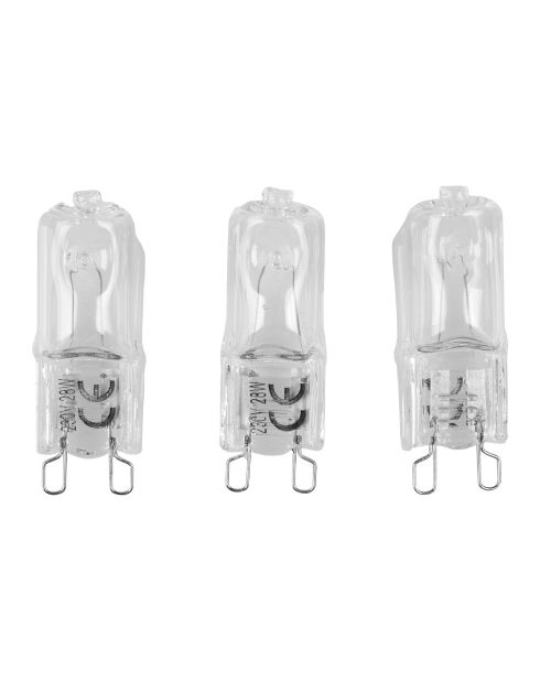 3 weiße Mini-G9-Halogen-Kapsellampen - 1x4 cm