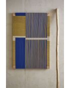 Toile Greeka indigo/beige - 119x79 cm