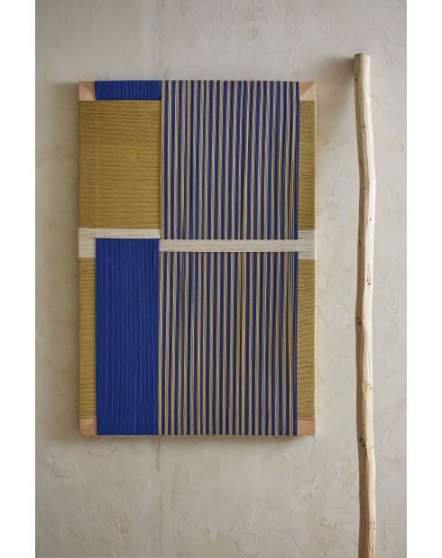 Toile Greeka indigo/beige - 119x79 cm