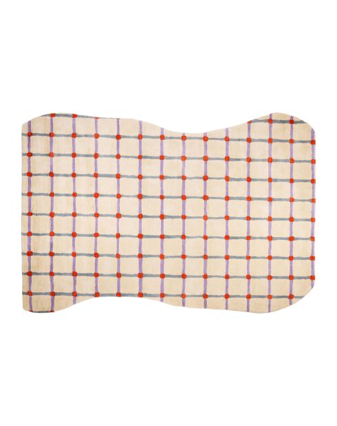 Tapis tufté en coton Lumi multicolore - 230x155 cm