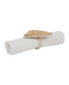 Rond de serviette cœur en coton naturel - D3,5 cm