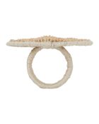Rond de serviette cœur en coton naturel - D3,5 cm