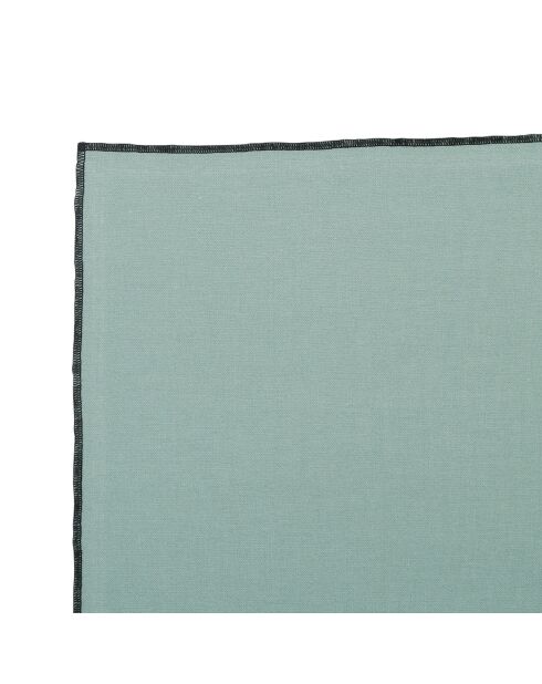 2 sets de table en coton lavé 170 g/m² Corino vert d'eau - 50x40 cm
