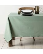 2 sets de table en coton lavé 170 g/m² Corino vert d'eau - 50x40 cm