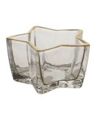 3 mehrfarbige Prisca Star Kerzenhalter - 10x10xH5,5 cm