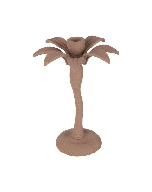 Bougeoir en aluminium Tropic Étoile nude - D17xH24 cm