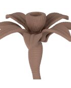 Bougeoir en aluminium Tropic Étoile nude - D17xH24 cm