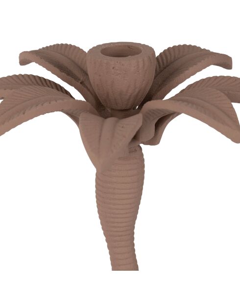 Bougeoir en aluminium Tropic Étoile nude - D17xH24 cm