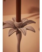 Bougeoir en aluminium Tropic Étoile nude - D17xH24 cm