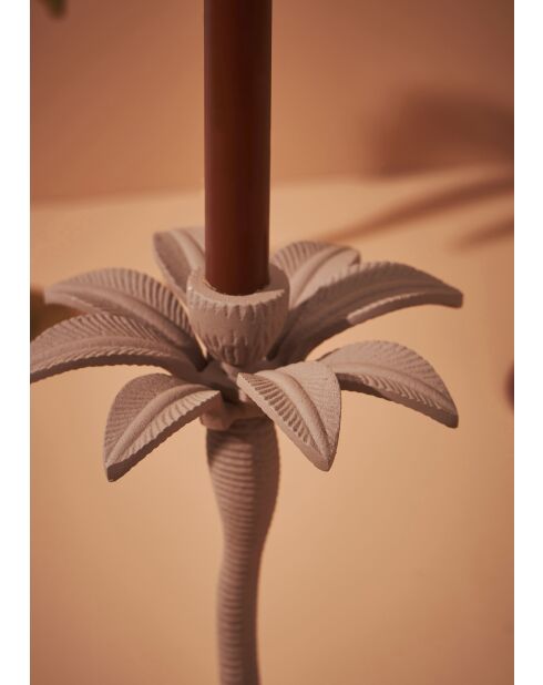 Bougeoir en aluminium Tropic Étoile nude - D17xH24 cm