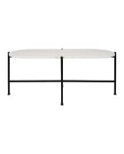 Table basse Eskela blanc/noir - 100x40xH40 cm