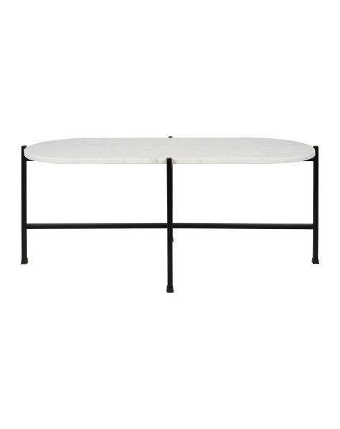 Table basse Eskela blanc/noir - 100x40xH40 cm