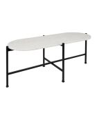 Table basse Eskela blanc/noir - 100x40xH40 cm