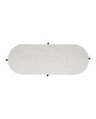 Table basse Eskela blanc/noir - 100x40xH40 cm