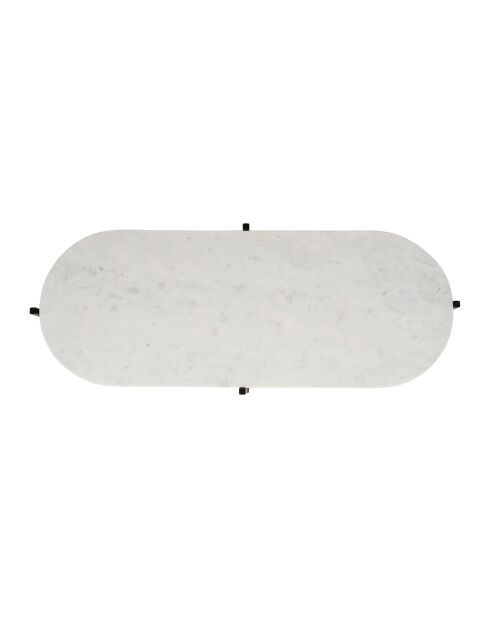 Table basse Eskela blanc/noir - 100x40xH40 cm