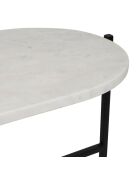 Table basse Eskela blanc/noir - 100x40xH40 cm